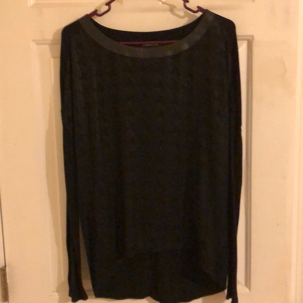 Trouve sheer long sleeve top